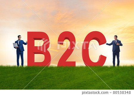 Business to customer concept with businessman 80538348