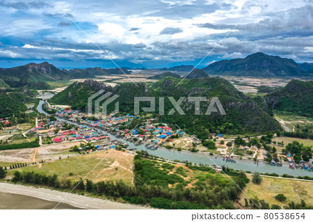 Bang Pu fishing Village in Sam Roi Yot national park, Prachuap Khiri Khan, Thailand Bang Pu fishing Village in Sam Roi Yot national park, Prachuap Khiri Khan, Thailand 80538654