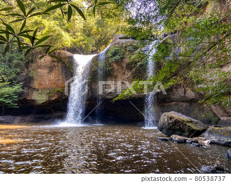 Haew Suwat Waterfall in Khao Yai National Park in Nakhon Ratchasima, Thailand Haew Suwat Waterfall in Khao Yai National Park in Nakhon Ratchasima, Thailand 80538737