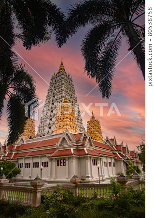 Wat Yannasang Wararam temple, Bodh Gaya Chedi, Bodhagaya Stupa Replica, in wat Yan, in Pattaya Wat Yannasang Wararam temple, Bodh Gaya Chedi, Bodhagaya Stupa Replica, in wat Yan, in Pattaya 80538758