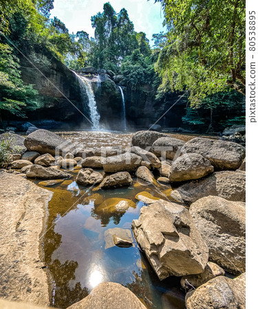 Haew Suwat Waterfall in Khao Yai National Park in Nakhon Ratchasima, Thailand 80538895