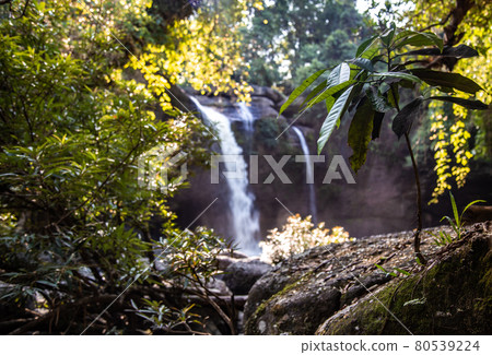 Haew Suwat Waterfall in Khao Yai National Park in Nakhon Ratchasima, Thailand Haew Suwat Waterfall in Khao Yai National Park in Nakhon Ratchasima, Thailand 80539224