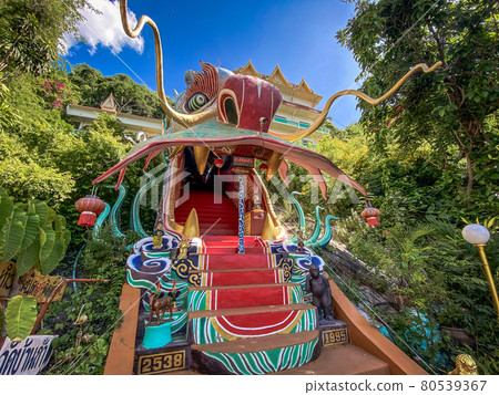 Wat Ban Tham temple and cave in Kanchanaburi, Thailand 80539367