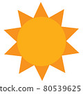 Simple sun flat vector icon isolated illustration 80539625