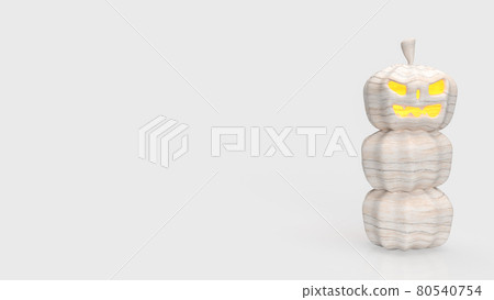 white pumpkin jack for halloween holiday concept 3d rendering. white pumpkin jack for halloween holiday concept 3d rendering. 80540754