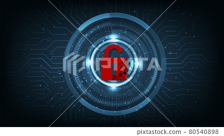 Cyber attack technology concept. 80540898
