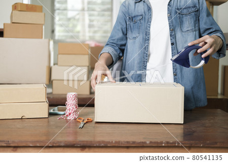 Online small business owner. 80541135