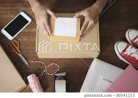 Online small business owner. 80541153