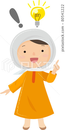 有靈感的穆斯林女孩，可持續發展目標 80541222