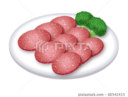 Illustration of pepperoni (salami) Illustration of pepperoni (salami) 80542415