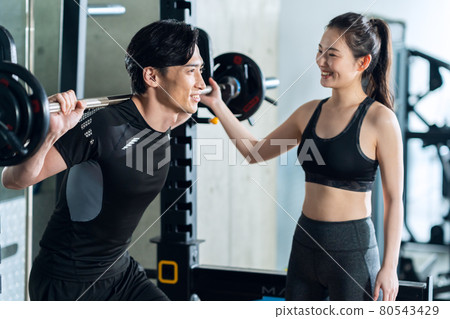 Fitness sports gym muscle training training exercise Fitness sports gym muscle training training exercise 80543429