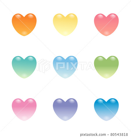閃亮可愛的心圖標集 80543818
