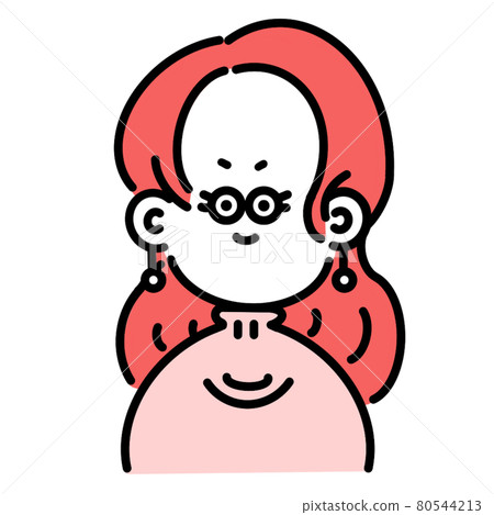 具有簡單設計的成年女性圖標 具有簡單設計的成年女性圖標 80544213