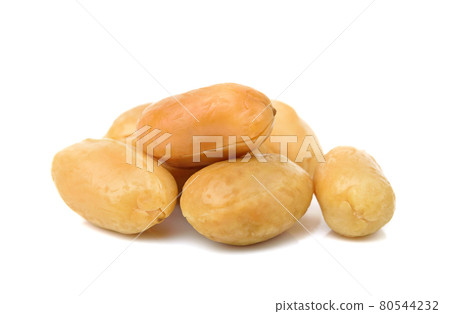 Roasted peanuts snack isolated on a white background 80544232