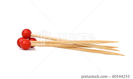 Cocktail picks isolated on white background 80544255