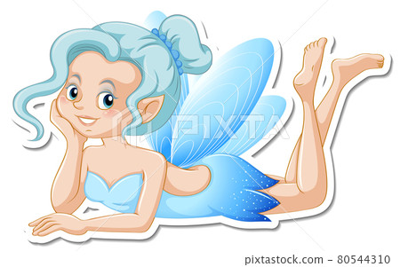 Beautiful fairy cartoon character sticker Beautiful fairy cartoon character sticker 80544310