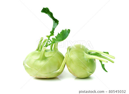 Fresh kohlrabi isolated on white backround Fresh kohlrabi isolated on white backround 80545032