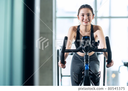 Fitness sports gym exercise bike training exercise Fitness sports gym exercise bike training exercise 80545375