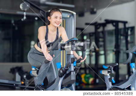 Fitness sports gym exercise bike training exercise 80545389