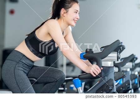 Fitness sports gym exercise bike training exercise Fitness sports gym exercise bike training exercise 80545393