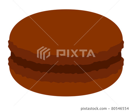 馬卡龍巧克力棕色矢量圖 80546554