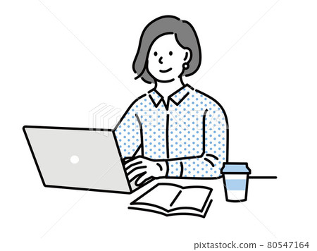 工作的女性(搜索、遠程辦公、個人電腦、副業、商務、在線、會議、生活方式) 工作的女性(搜索、遠程辦公、個人電腦、副業、商務、在線、會議、生活方式) 80547164