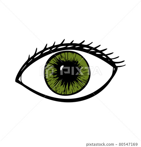 Contact lenses health care vector illustration. Ophthalmology cartoon icons set. 80547169
