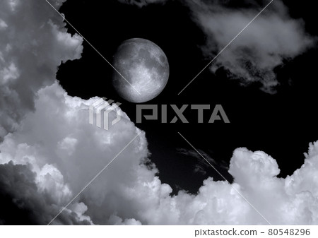 The moon in the night sky The moon in the night sky 80548296