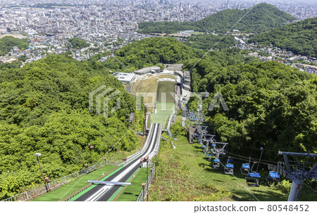 大倉山跳躍平台方法和札幌市景 大倉山跳躍平台方法和札幌市景 80548452