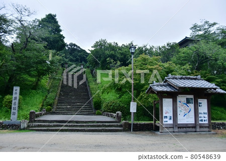 薩摩仙台市、入木腳下的彩色城堡遺址、旅遊信息板、墨綠色 薩摩仙台市、入木腳下的彩色城堡遺址、旅遊信息板、墨綠色 80548639