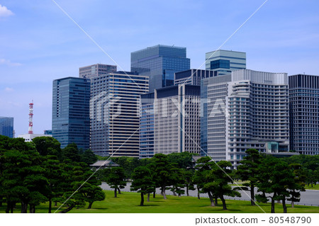 Tokyo cityscape seen from Imperial Palace square Tokyo cityscape seen from Imperial Palace square 80548790
