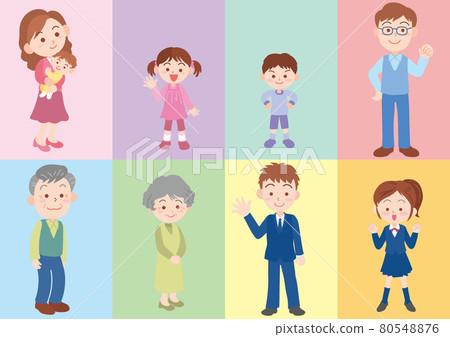 Person_whole body_with 背景色 80548876