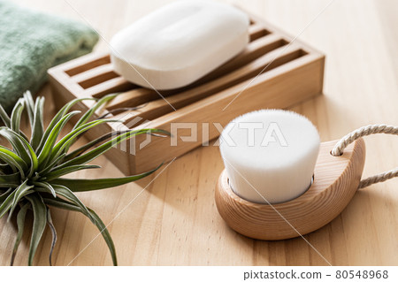 Face wash brush Natural skin care image material 80548968