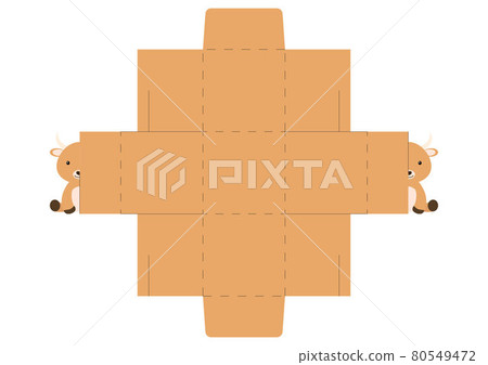 Simple packaging favor box bull design for sweets, candies, small presents, bakery. Party package die cut template, great design for any purposes, birthdays, baby showers, halloween, christmas. Simple packaging favor box bull design for sweets, candies, small presents, bakery. Party package die cut template, great design for any purposes, birthdays, baby showers, halloween, christmas. 80549472