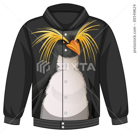 Front of bomber jacket with penguin pattern Front of bomber jacket with penguin pattern 80549624