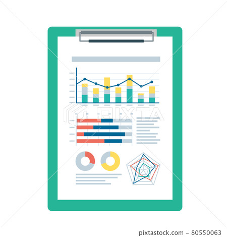 Illustration of graph material written on the binder 80550063