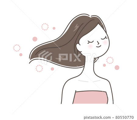 A woman who haired hair in the wind A woman who haired hair in the wind 80550770