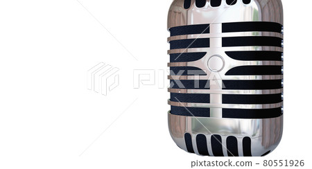 Vintage studio microphone. 3D render Vintage studio microphone. 3D render 80551926