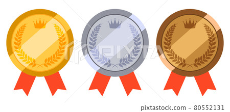Medal set with ribbon Illustration material 80552131