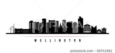 Wellington skyline horizontal banner. Wellington skyline horizontal banner. 80552862