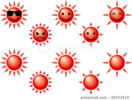 Illustration material collection of the sun Illustration material collection of the sun 80552919