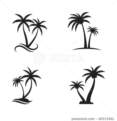 Palm tree summer logo template Palm tree summer logo template 80553092