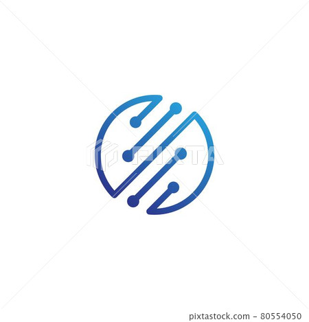 Circuit Logo Template vector 80554050