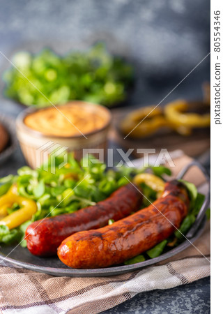 Grilled spicy sausages Grilled spicy sausages 80554346
