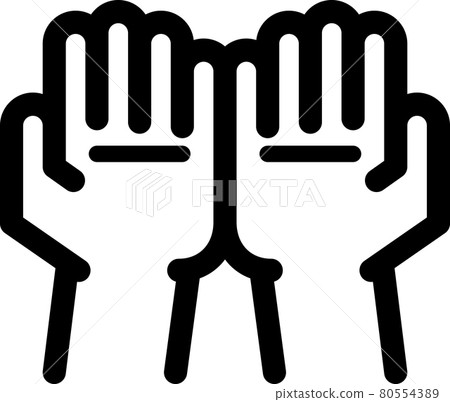 Left and right palm icons combined 80554389