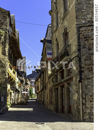 Street of Vitre Old Town with vintage architecture Street of Vitre Old Town with vintage architecture 80554937