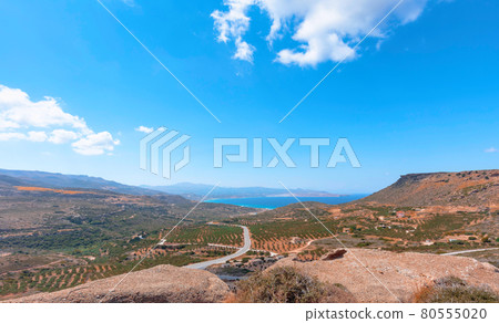 Beautiful landscape of Crete, sea and mountain. Beautiful landscape of Crete, sea and mountain. 80555020