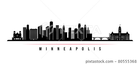 Minneapolis skyline horizontal banner.  80555368