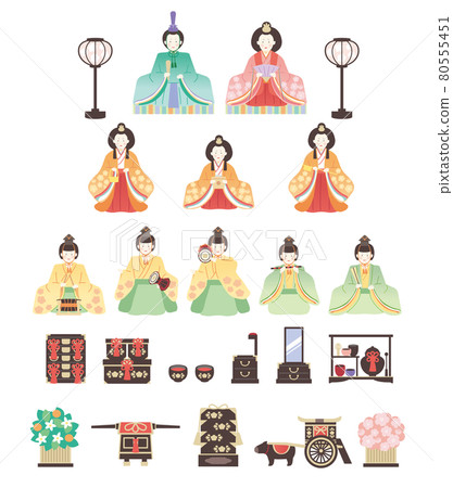 Hinamatsuri 簡單可愛的 Hinamatsuri 插圖 Hinamatsuri 簡單可愛的 Hinamatsuri 插圖 80555451