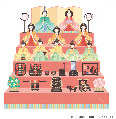 Hinamatsuri Illustration of simple and cute Hinamatsuri 80555454